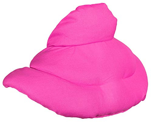 Cojín cervical térmico con cuello. Fucsia. Almohada térmica cervical con semillas de grosella. Saco caliente y frio con semillas. Cojín de nuca