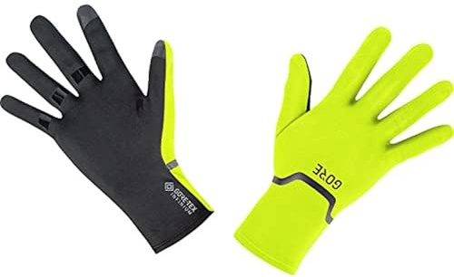 GOREWEAR M WINDSTOPPER Stretch Gloves, Neon Yellow / Black, 6