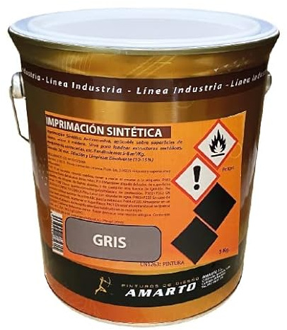 Imprimacion anticorrosiva sintetica para metal, acero o madera (1 Kg, Roja)