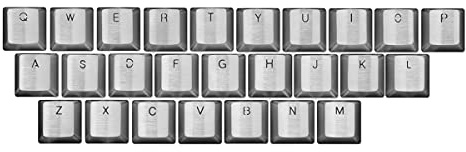 KPREPUBLIC teamwolf Stainless Steel MX Keycap Silver Color Metal keycap for Mechanical Keyboard Gaming Key Alpha Light Through Back lit (TeamWolf Alpha Key x1)