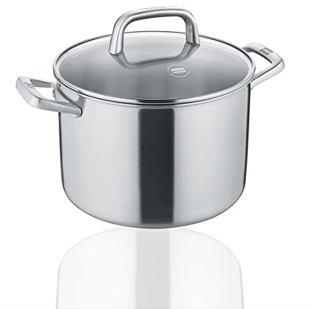 Berndes Topf Tricion Resist 20 cm, Kochtopf mit Deckel 3,9 l Volumen, für alle Herdarten inkl. Induktion, antihaft beschichtet