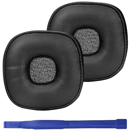 Adhiper Major IV Coussinets de Rechange pour Marshall Major IV Casque sans Fil, Coussinets d’Oreille en Cuir Protéiné Doux et Mousse à Mémoire de Forme Haute Densité (Noir)
