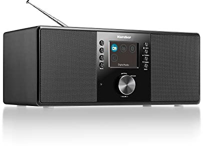 Karcher DAB 5000+ Digitalradio (DAB+ / UKW-RDS, Bluetooth, AUX-IN, Wecker mit Dual-Alarm) Schwarz