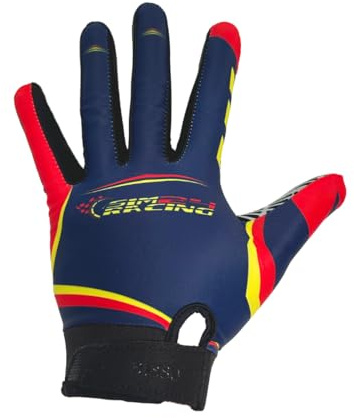 81880 Guantes SimRacing para Simulador de Conducción con Pantalla Táctil, Guantes de Carrera con Inserciones de Silicona, Ligeros y Transpirables para Gaming