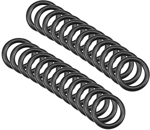 QUARKZMAN 16mm x 11mm x 2.5mm Nitrilkautschuk O-Ringe x 25 Stück [Schwarz] | Rund Dichtungsscheibe für Wasserhahn Klempner Reparatur Dichtung Verbindung