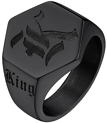 Supcare Herren Ring personalisierter Ring mit Namen/Foto/Text/Geburtsstein Edelstahl Damen Siegelring Bandring Gravur Memorial Fingerring Modeschmuck Accessoire für Männer Vater