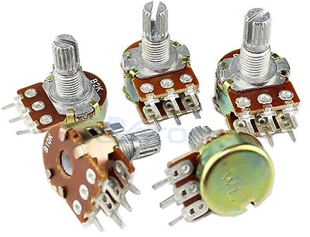 50 stücke WH148 B1K B2K B5K B10K B20K B50K B 100K B500K 6Pin Welle Verstärker Dual Stereo Potentiometer 1K 2K 5K 10K 50K 100K 500K (Size : 5K Ohm)