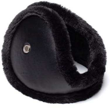 SJTJSPX Cache-Oreilles Hommes Femmes Couvre-Oreille Hiver en PU et Peluche Cache-Oreilles Protection Oreille Pliable Camouflage Oreille Manchons Accessoire d'hiver Ski Moto Sport Chauffe-Oreilles