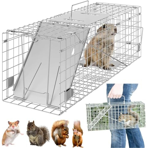 Lebendfalle Mausefalle in 61x19x21cm, Live-Catch Nagetier Falle, Tierfreundliche Lebendfalle für Mäuse Katzen, Hochsensitive Wiederverwendbare Rattenfalle Lebend für Küche Garten Lagerhaus