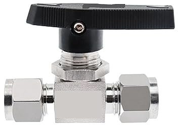 ZSIAGE Kugelhähne Edelstahl-Kugelhahn, weiblich, for Rohrleitungen und Rohrleitungen, 3 mm, 4 mm, 8 mm, 10 mm, for Öl, Wasser, Gas mit genauer Positionierung(1/8)