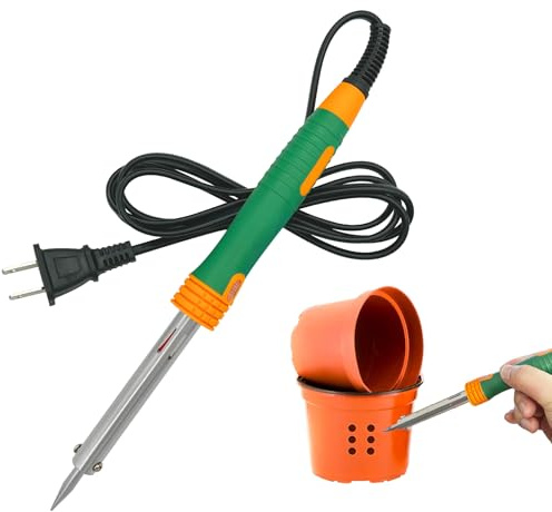 Macetas de plástico para plantas, perforadoras pequeñas para uso doméstico, perforación de macetas, añade agujeros de drenaje a la maceta, soldador, herramientas de plantación para plantas de jardín