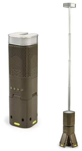 Lámpara LED de camping para exteriores con batería recargable, foco con altavoz Bluetooth, IPX5, resistente al agua, brillo ajustable y altura con hasta 500 lúmenes, 3 modos de luz, ideal para viajes,