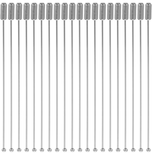 DIYEAH Broschen Nadeln 20Er Set Kugelkopf Metall Anstecknadeln Mit Kupplungen Für Schmuckherstellung DIY Basteln Modische Broschen Pins Für Kleidung Und Accessoires