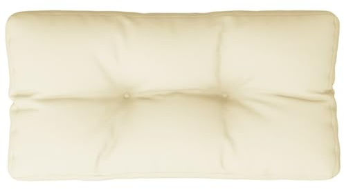 vidaXL Palettenkissen, Palettenpolster für Europaletten, Palettensofa Kissen Indoor Outdoor, Palettenauflage Rückenkissen, Creme Stoff