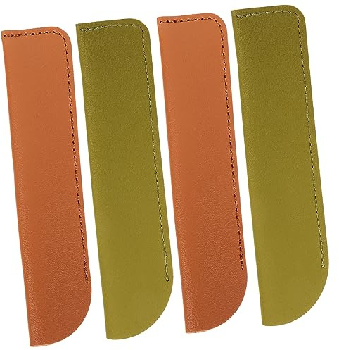 EXCEART 8 Pièces plumier porte-stylo marque-page élastique étui à stylo vintage pochette porte-stylo the office merchandise bureautique fourniture porte-stylo en cuir pochette à stylo