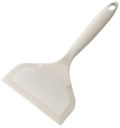 Espátula De Silicona - Batería De Cocina De Calidad Alimentaria, Pala De Crepes Blanca | Espátula Tamagoyaki Versátil Antiadherente, Espátula De Silicona Antiadherente Blanca Para Tortillas, C