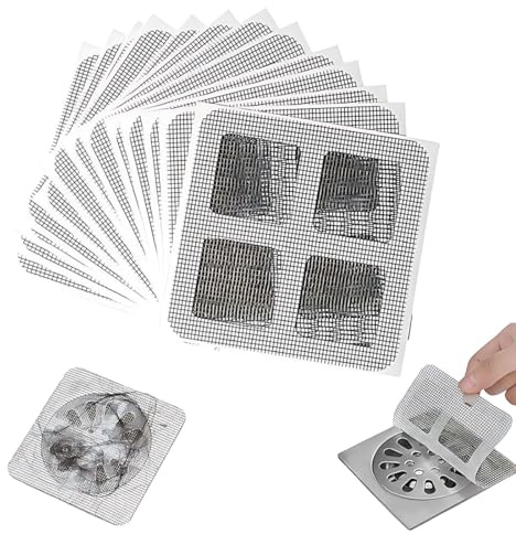 Lot de 50 Autocollants Jetables，Protection De Drain Filtre Evier, Attrape Cheveux Douche pour Canalisations De Douche Et Canalisations De Douche attrape cheveux douche filtre cheveux douche