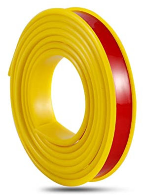 Gelbe flexible U-Kanal-Kantenverkleidung, selbstklebender Schutz für Schrank, Sperrholz, Tisch, 12 mm