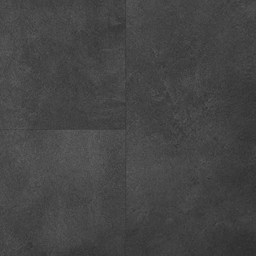 VINYL FLOORING UK-Luton 236 Grey Black Stone effect Glue-Down Luxury Vinyl Tile for Home (All Rooms) & Commercial Use, 2mm Matte LVT Suitable for Underfloor Heating
