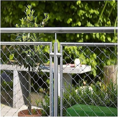 Kanduo Red de seguridad de acero inoxidable Malla de alambre galvanizado flexible de acero inoxidable, diámetro de alambre de 3 mm, malla de cuerda resistente a los impactos Malla metálica multifunció