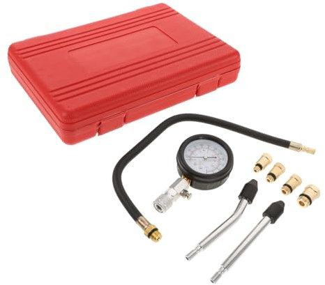 Anneome 1satz Multifunktionaler Motor Und -kompressionstester Präziser Druckmessgerät Mit Tragetasche Langlebig Und Zuverlässig Für Fahrzeugwartung