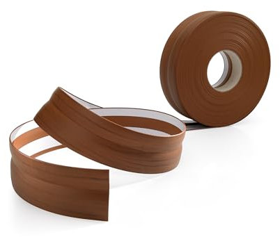 Quest Weichsockelleiste Selbstklebend 32 mm x 23 mm - PVC Sockelleiste, Abschlussleiste - Knickleiste für Innenbereich, Wand, Boden - Flexibel, Dicht, Dekorativ (Nussbaum, 5m)