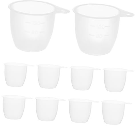 CHICAMPERA 10 Pièces cuiseur de riz tasse de riz tasse de mesure en plastique tasse à mesurer pour cuiseur à riz accessoire pour cuiseurs à riz verre doseur de riz en plastique Transparent