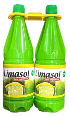 Limasol Lima Exprimida, Jugo de Lima Natural Concentrado, Pack de 2 Botellas x 1L