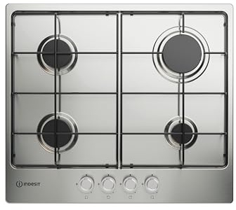 Indesit THP 642 IX/I 1 - Piano cottura a gas in acciaio INOX, 58 cm