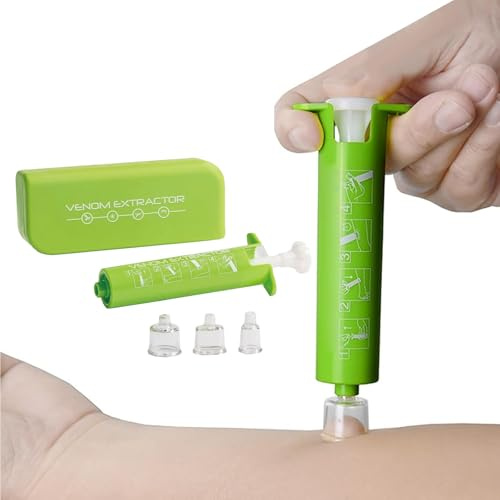 Bug Bite Suction Tool with Suction Cup Tool, Mosquito Bite Suction Tool, Bug Bite Suction Tool with Cup Poison Remover, Bite Extractor Tool with Storage Box for Hiking Camping Supplies (1)