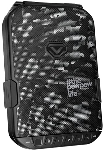 VAULTEK Colion Noir Edition LifePod 10 Portable Lockable Handgun Case with Biometric Scanner, Security Cable, & TSA Handgun Case or Car Safe, Weatherproof Built-In Lock Travel Handgun Safe/Biometric