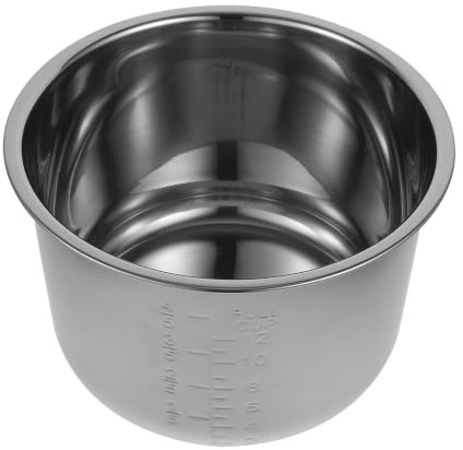 Stainless Steel Rice Cooker Inner Pot 5.6l Silver Replacement | 304 Grade, Thickened Base, Multipurpose Design, Portable Size for Household Kitchenware Use