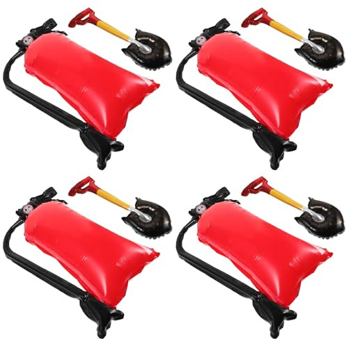 Alipis Feuerwehr Party Ballonset mit 8 Aufblasbaren Feuerlöscher und Schaufel Folienballons Aluminiumfolie Rot für Feuerwehr Partydeko und Fotoshootings