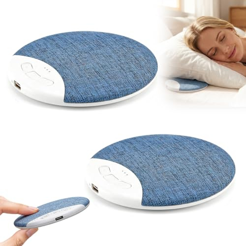 comenem Kissenlautsprecher Bluetooth, 3-Geschwindigkeits Smart Timer, Mini Kopfkissen Lautsprecher, Kabellose Kopfhörer Mit Weißem Rauschen Kissen Schlaf Kopfhörer Für Erwachsene Jugendliche (2Pcs)
