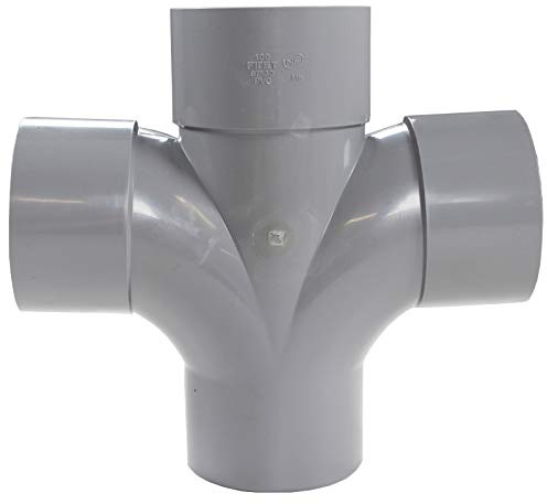 First Plast - Raccord PVC évacuation - Culotte PVC double parallèle 87°30 Mâle Femelle Ø100 -