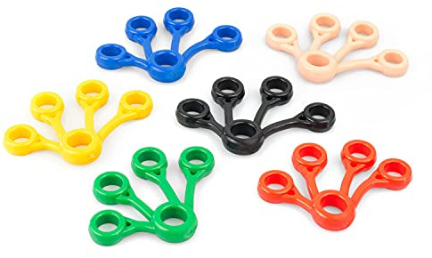 AFH Finger Exerciser Deluxe, Fingertrainer Sparset mit 6 verschiedenen Stärken