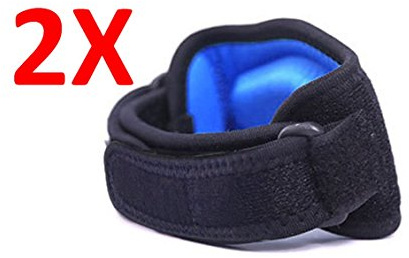 PintoMed 2 Pacco supporto gomito per tennista e golfista, dolori muscolari, epicondilite, materiale neoprene, regolabile, impermeabile, sillicon pad, traspirante