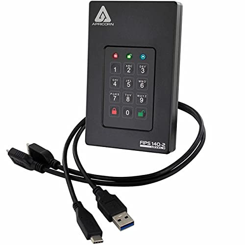 Apricorn Aegis Fortress L3 Festplatte (5 TB, USB 3.1), AFL3-5TB, Schwarz