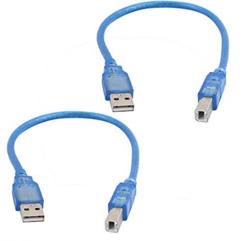 Aexit 2 pièces bleues USB 2.0 A mâle à B mâle m/m câble de câble d'imprimante plat longueur de 30cm (22e68d3b465f8bc5f822686897dc0103)