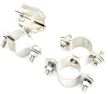 Doppel-Rohrschelle Wirbel für D= 25-27mm A2-AISI304 Schelle/Rohr