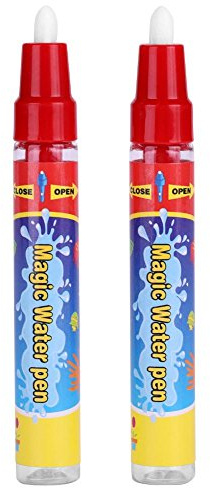 2Pcs Wasserstifte Wasser Pen, Aquarell Stifte Set Magic Ink Malstift für Baby Magic Malmatte oder Buch Geschenkzubehör