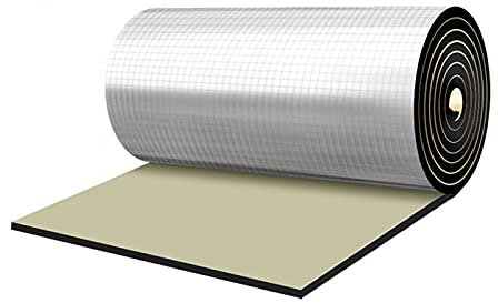 Isolierfolie,Reflektionsfolie Heizkörper,Aluminium Dampfsperrfolie,Doppelte AluLuftpolsterfolie Dachisolierung,1 * 10m/ Kommt mit Alufolienband (10mm,1 * 10m/3.28 * 32.8ft)