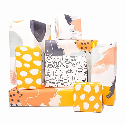 Große Packung (x20) Geschenkpapierbögen – Wird in einer Geschenkbox geliefert – Geburtstagsverpackung für Mädchen – Damen – Frauen – Nachhaltig – Recycelbar – Von Central 23