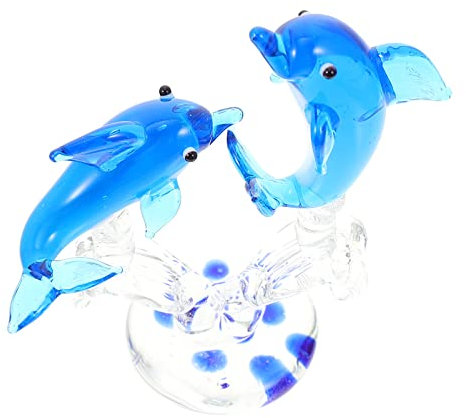 BESPORTBLE Kristallglas Delfinfigur Delfin-tischdekoration Aus Glas Kleiner Delfin Als Deko Für Zuhause Schreibtischschmuck Für Drinnen