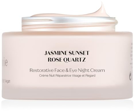 Night Cream for Face & Eye Cream with Hyaluronic Acid, Sea Water & Rose Quartz - Hydrating Anti Aging Night Moisturiser for Firming, Brightening Face Cream - Cruelty Free (Night Cream)