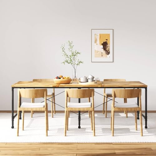 ZQQLVOO Esszimmertisch Kitchen Table Konferenztisch Lounge Bartisch Esstisch Mangoholz Massiv 240 cm