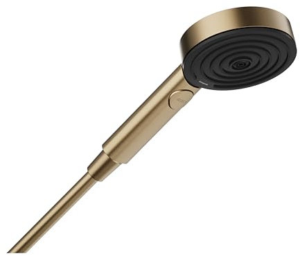 hansgrohe Pulsify Select S Duschkopf 105, 3 Strahlarten, Relaxation, EcoSmart, 24111140, Farbe: Brushed Bronze