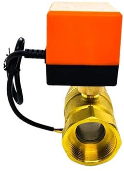1-1/2 Messing Elektrischer Kugelhahn Dreidraht Zwei-Wege-Klimaanlage Fußbodenheizung Wasserturm Schaltventil 220V 24V 12V (Color : 24VAC, Size : 1-1/2)