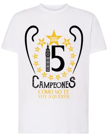 Maglietta Fan Madrid Campioni Coppa Europa - La 15 - Come non ti amerò, bianco, L
