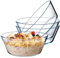 NUTRIUPS 800ml Flat Bottom Small Glass Bowls Set of 4, 6in Glass Cereal Bowls, Shallow Tempered Glass Bowls for Kitchen, Microwave and Oven Safe